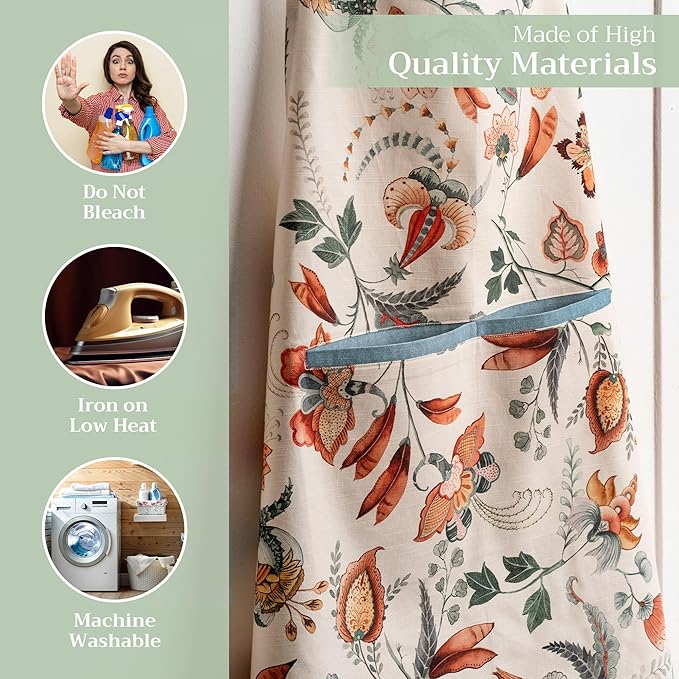 Maison d' Hermine 100% Cotton Apron for women with Pocket Kitchen Chef Apron for Men Cooking Mothers Day Gifts