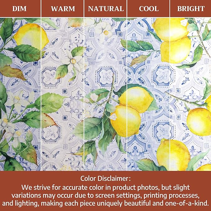 Maison d' Hermine Cloth Napkins Set of 4 100% Cotton Everyday Reusable Square Napkins Cloth Washable Dinner Party Wedding Restaurant Gifts for Mothers Day Spring/Summer (Citrus, 20" x 20")