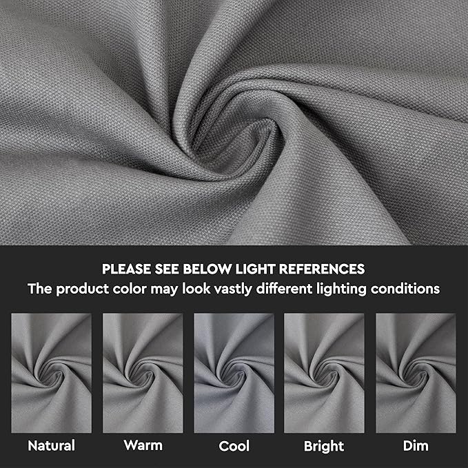 Encasa XO Grey Cloth Napkins Set of 6, 17"x17" | Solid Color Cotton Dinner Napkins | Washable & Reusable Wedding Napkins for Holiday Dinners, Party, & Everyday Table Decor