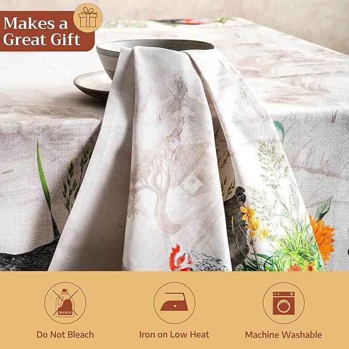 Maison d' Hermine Cloth Napkins Set of 4 100% Cotton Everyday Reusable Square Napkins Cloth Washable Dinner Party Wedding Restaurant Gifts for Mothers Day Spring/Summer (Basse Cour, 20" x 20")