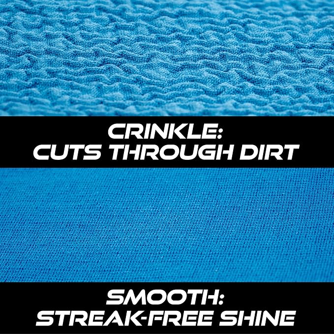 VIKING Glass Microfiber Cleaning Cloth for Car and Home 2 Pack, Glass Towels for Mirror, and Picture Frames, and Car Detailing Kit, 16 inch x 16 inch, Blue