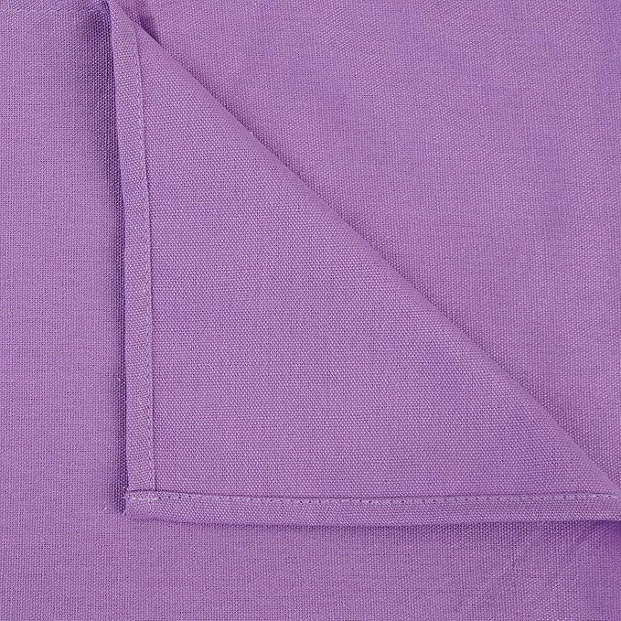Solid Color Cotton Blended Dinner Cloth Napkins - Set of 12 (17 x 17 inches) - for Wedding Parties Events & Home Use (Lavender)