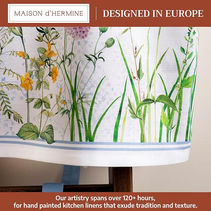 Maison d' Hermine 100% Cotton Apron for women with Pocket Kitchen Chef Apron for Men Cooking Mothers Day Gifts