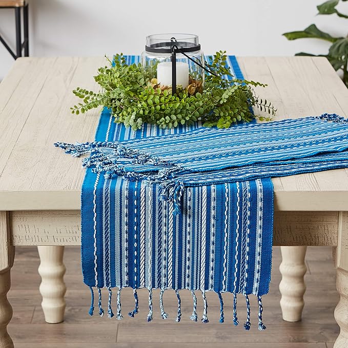 DII Southwest Collection Tabletop, Placemat Set, Blue, 6 Piece