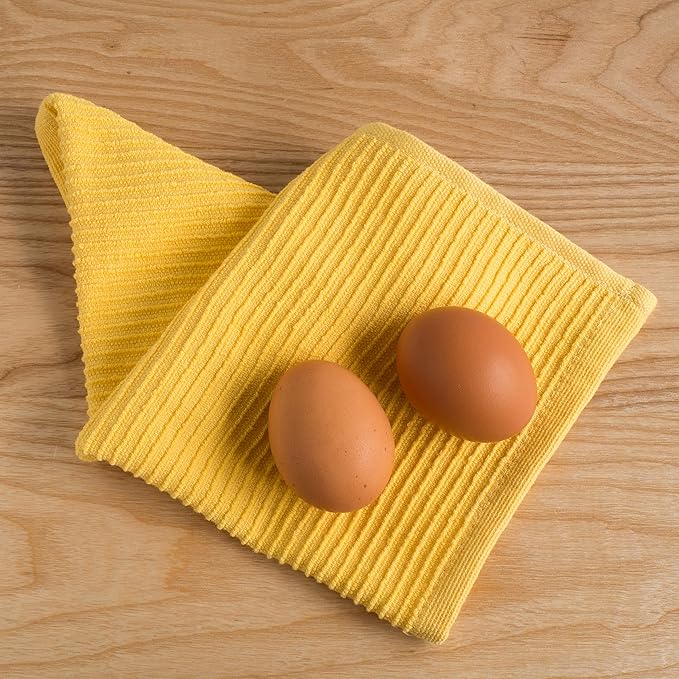 Now Designs Ripple Kitchen Dishcloth Lemon 13 x 13in Set of 4