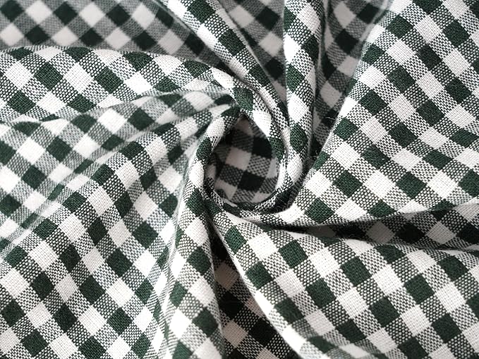 Vintage Gingham Apron for Women, Ruffle Straps, 2 Pockets, Soft Cotton, Apron Dress Style for Cooking & Baking