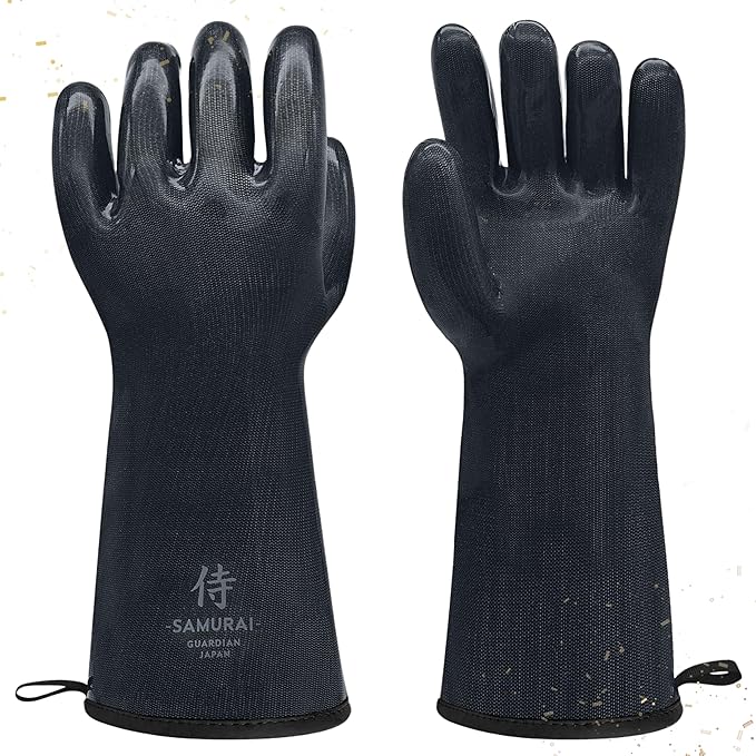 Premium Liquid Silicone Oven Gloves – Food Grade, Heat Resistant Gloves for Cooking, Grilling, Baking, and BBQ | Designed in Japan
