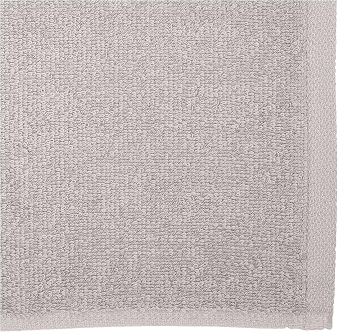 Amazon Basics Fast Drying Cotton Washcloths for Bathroom, Machine Washable, Extra Absorbent, 12 x 12 in, Gray, (Pack of 144)