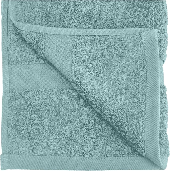 HERCULEAN Premium Bath Towels 24 x 48 Pack of 6 | Quick Dry and Highly Absorbent | 100% Cotton Terry Towels for Bathroom - Perfect for Shower - Pool and Spa - Luxury Soft Towels - Duck Egg