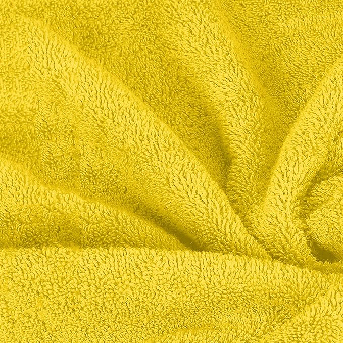 Mocassi Luxury 100% Turkish Cotton 2-Pack Bath Towel Set- Ultra Soft, Quick Dry Highly Absorbent 27 x 54 inch Premium Spa Hotel Quality 2PC Bath Towels - Luxurious Soft Bathroom Towels, Yellow