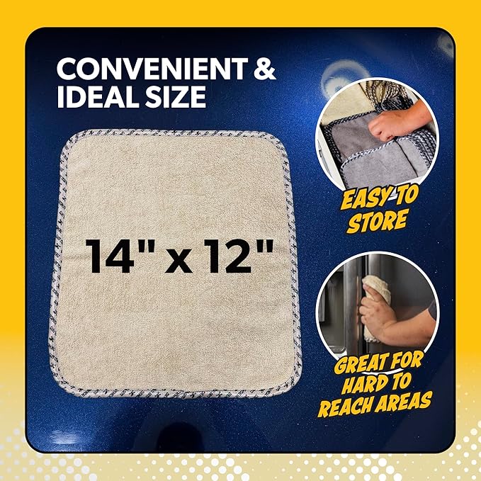 Chemical Guys Microfiber Cleaning Towels, Car Interior, Home and Garage, Scratch-Free, Lint-Free Short-Pile Microfiber, Multi-Color, 14 in x 12 in - 9 Pack