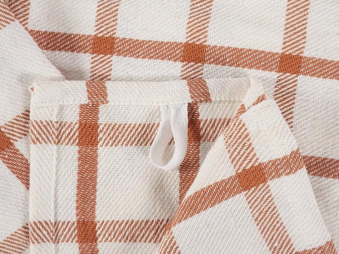 KAF Home Assorted Flat Kitchen Towels - Set of 10, 18 x 28 Inch (Orange)