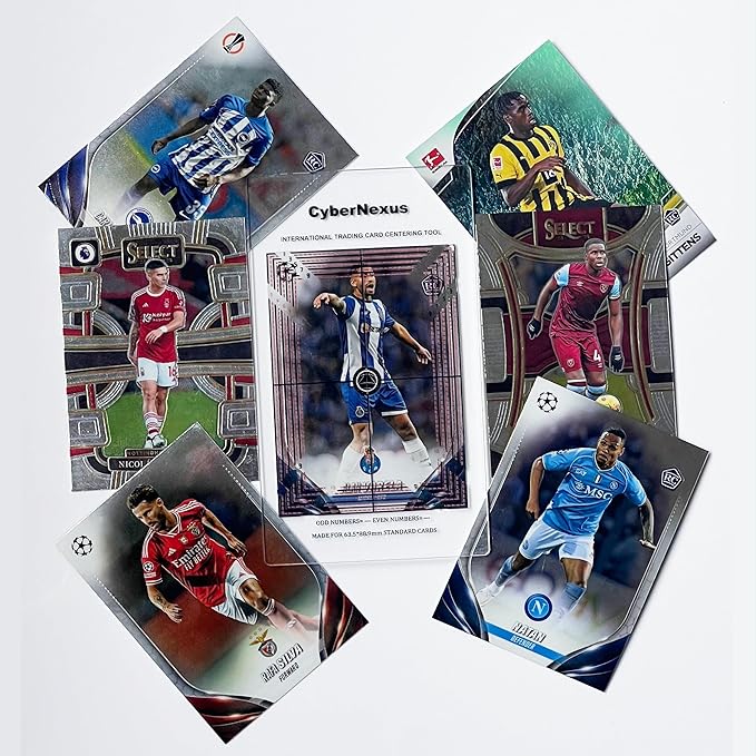 Sports Card Grading Centering Tool Kit, Trading Cards Measuring Tools, Come with Cleaning Cloth Kit & 30X Magnifying Implement for PSA's Latest Grading Standards/BGS Submissions