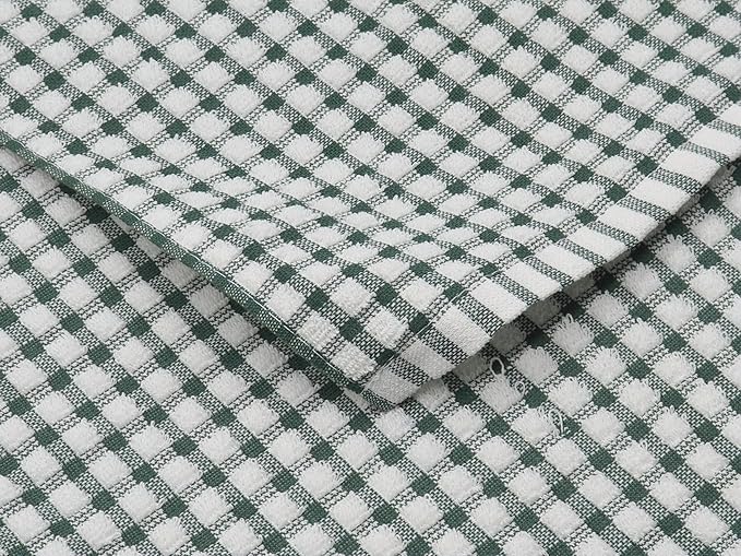 Cotton Cleaning Rags Terry Dish Cloths for Washing Dishes, Set of 8 Dish Rags for Cleaning, Light and Soft Dish Towels for Kitchen Drying Dishes, 11.8 Inch x 11.8 Inch (Dark Green)