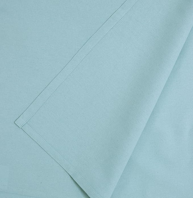 COTTON CRAFT Easter Cloth Napkins - Set of 8 Soft 100% Cotton Napkins - Reusable Lunch Brunch Dinner Napkins - Spring Summer Table Decor - Machine Washable - 17 x 17 inches - Serenity Blue