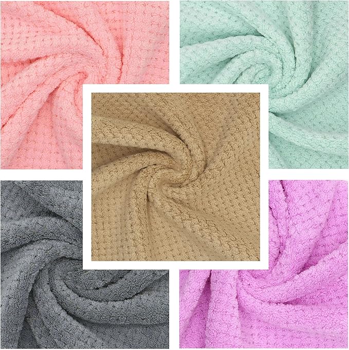 Microfiber Cleaning Cloth Lint Free Cleaning Rags, 10 Pack Fast Drying Dish Rags for Cleaning, Super Absorbent Kitchen Dish Cloths for Wash Dishes,12 in x 12 in, Mix Color