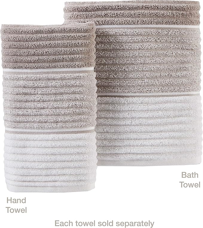 SKL Home Planet Ombre 100% Turkish Cotton Premium Bath Towel, 600 GSM, Soft & Absorbent, Taupe