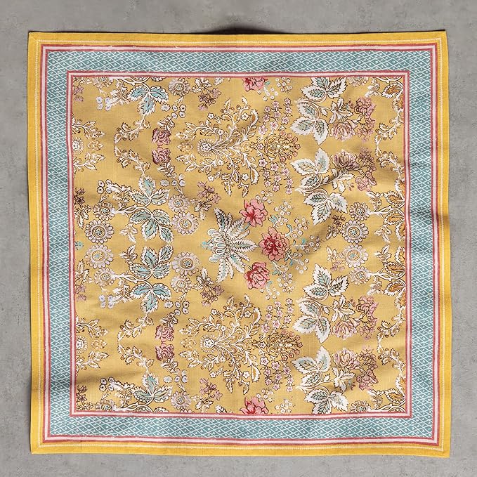 Maison d' Hermine Cloth Napkins Set of 6 100% Cotton Everyday Reusable Square Napkins Cloth Washable Dinner Party Wedding Restaurant Gifts for Mothers Day Spring/Summer (Marquise, 20" x 20")