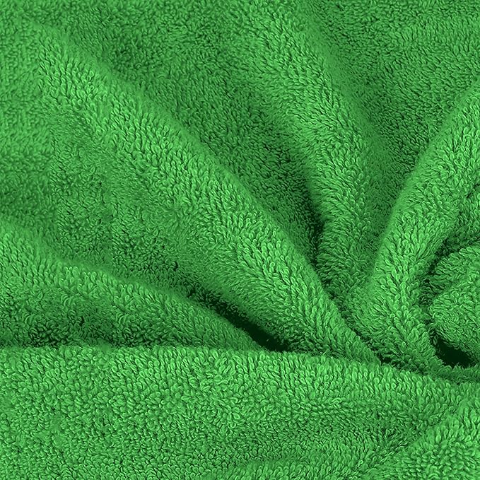 Mocassi Luxury 100% Turkish Cotton 6-Piece Towel Set -Ultra Soft, Quick Dry Highly Absorbent Premium Spa Hotel Quality Bath Towels,Includes 2 Bath Towels, 2 Hand Towels and 2 Washcloths, Emerald Green