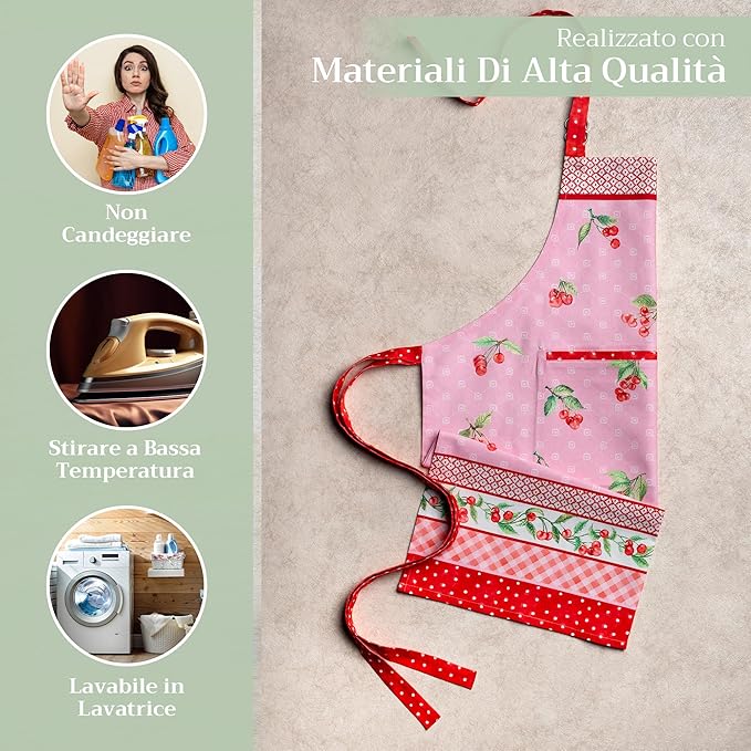 Maison d' Hermine 100% Cotton Apron for women with Pocket Kitchen Chef Apron for Men Cooking Mothers Day Gifts
