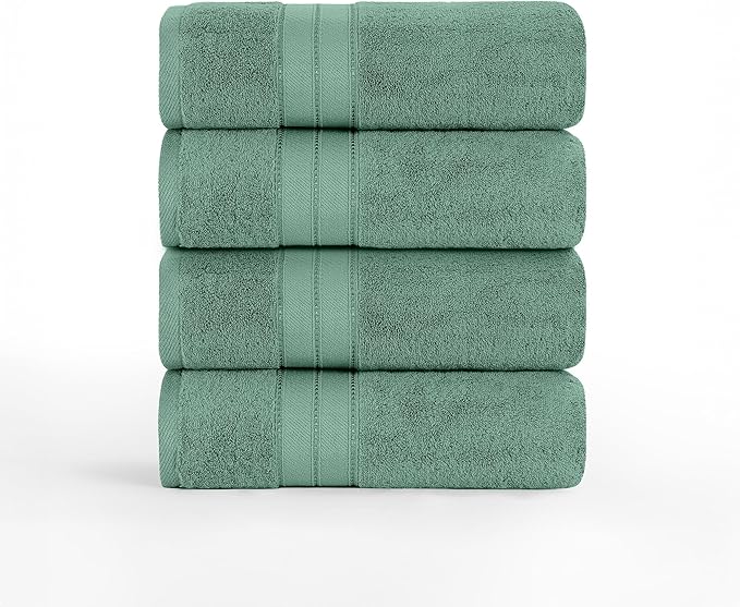 Modern Threads 4-Pack SpunLoft Bath Sheet White 35x70