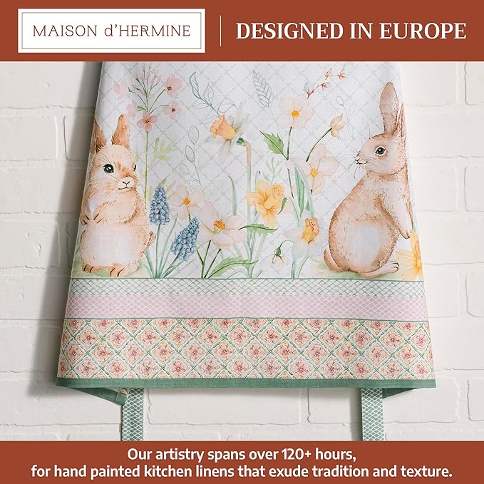 Maison d' Hermine 100% Cotton Apron for women with Pocket Kitchen Chef Apron for Men Cooking Mothers Day Gifts