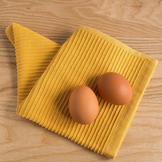 Now Designs Ripple Kitchen Dishcloth Honey 13 x 13in Set of 4