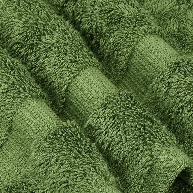 Chakir Turkish Linens | Hotel & Spa Quality 100% Cotton Premium Turkish Towels | Soft & Absorbent (12-Piece Washcloths, Moss)