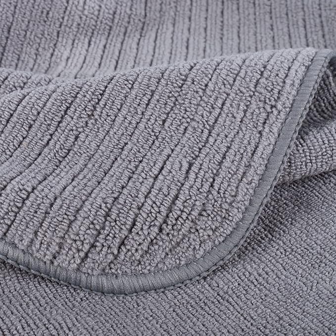 POLYTE Premium Microfiber All-Purpose Ribbed Terry Kitchen Towel, 12 Pack (Blue, Gray, Teal, 16x28 in)