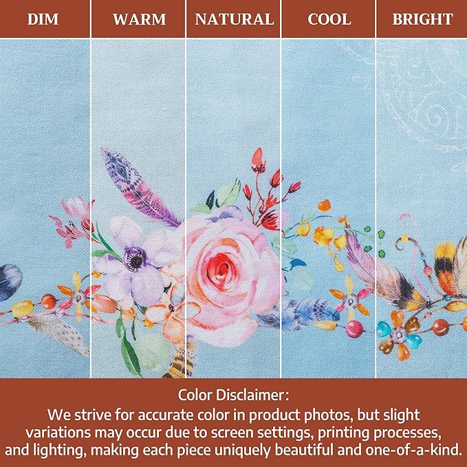 Maison d' Hermine Placemats Set of 4 100% Cotton Washable Cloth Place Mats Reusable Table Mats for Kitchen Dining Party Wedding Gifts for Mothers Day Spring/Summer (Ibiza - Blue, 13" x 19")