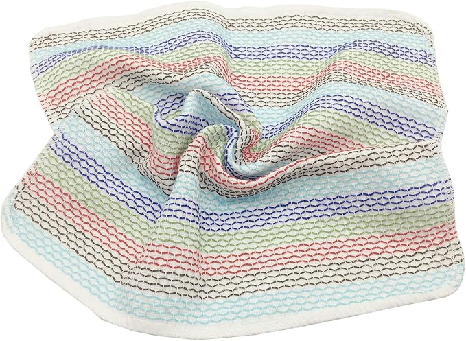 Mia'sDream Cleaning Rags Tidy Cotton Dish Cloths Dish Rags Cleaning Cloth, Absorbent Odor Free Dishcloths Kitchen Dish Towels, 13inch x 13inch 8 Pack Multi Colors