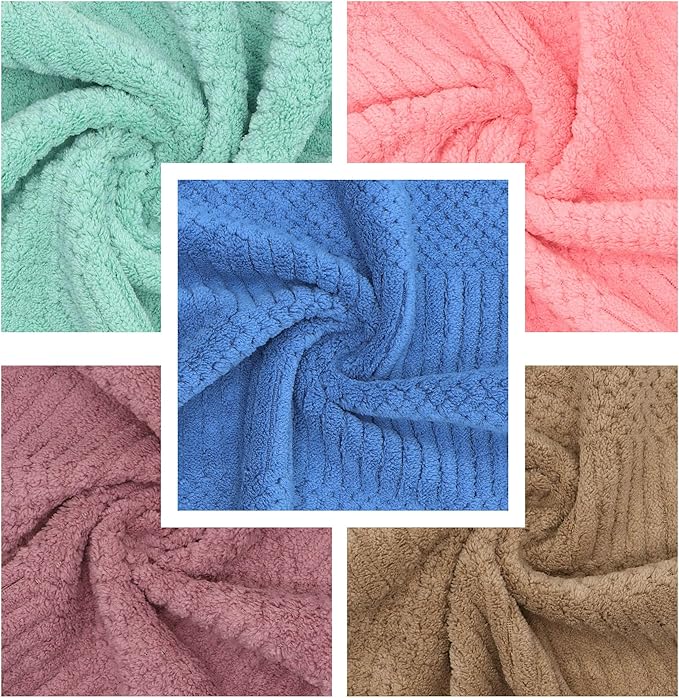 Microfiber Cleaning Cloth Lint Free Cleaning Rags, 10 Pack Fast Drying Dish Rags for Cleaning, Super Absorbent Kitchen Dish Cloths for Wash Dishes,12 in x 12 in, Mix Color