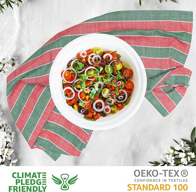 Urban Villa Kitchen Towels Set of 6 Christmas Kitchen Towels 20X30 Inches 100% Cotton Highly Absorbent Kitchen Towels Premium Quality Ultra Soft Mitered Corners KitchenTowels