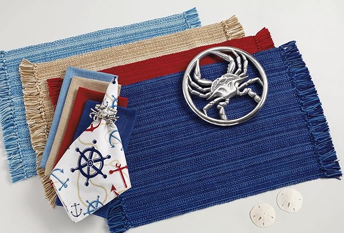 DII Variegated Tabletop Collection, Placemat Set3x19, Taupe, 6 Piece