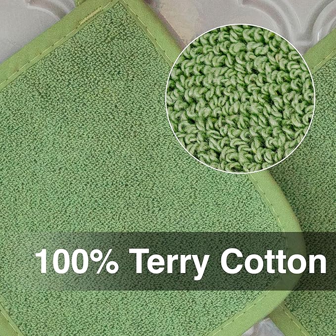 RITZ Terry Potholder & Hot Pad: Unparalleled Heat Resistant, Durable 100% Cotton – Ergonomically Designed for Optimal Grip – Easy-Care Machine Washable – 2-Pack, Cactus