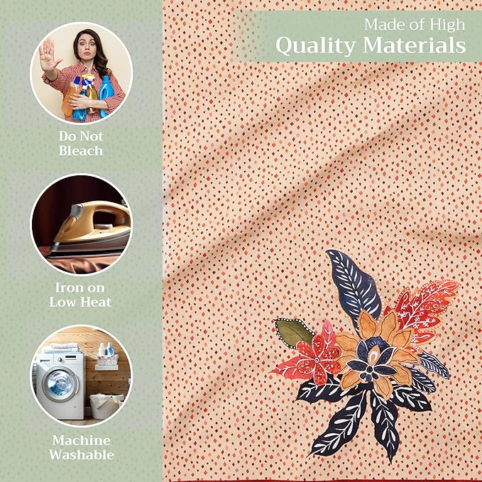 Maison d' Hermine Cloth Napkins Set of 4 100% Cotton for Thanksgiving Christmas Decorations Everyday Reusable Square Fall Napkins Cloth Washable Dinner Party (Kalahari, 20"x20")