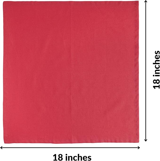 FINGERCRAFT Dinner Cloth Napkin Cotton Linen Blend 12 Pack Natural Premium Quality Mitred Corner for Every Day Use Pre Shrunk and Good Absorbency 18x18 in Easter Color Multi
