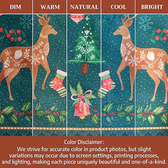 Maison d' Hermine Cloth Napkins Set of 4 100% Cotton for Thanksgiving Christmas Decorations Everyday Reusable Square Fall Napkins Cloth Washable Dinner Party (Hygge Christmas, 20"x20")