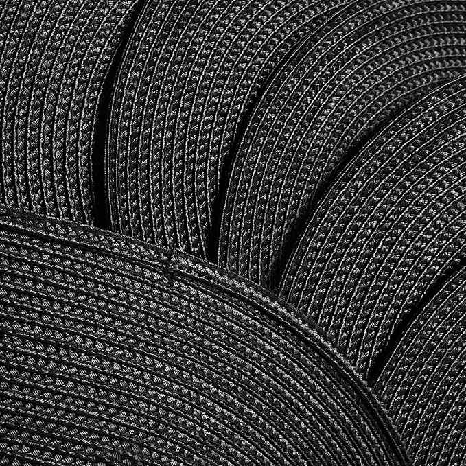 AHHFSMEI Placemats Set of 8 for Dining Table Washable Woven Non-Slip 18x12 inches Placemat Heat-Resistant Durable Table Mats for Dining Table Easy to Clean (Black, 8)