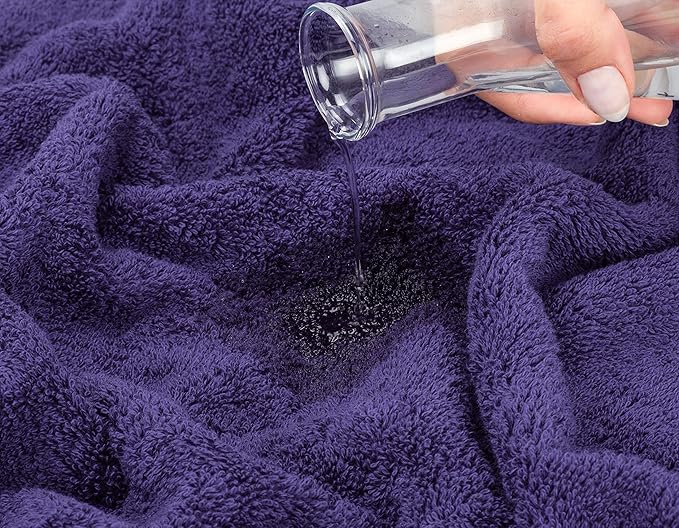 American Soft Linen Luxury Hand Towels for Bathroom, 600 GSM Heawy Weight 16x28 Size 100% Cotton Turkish 4 Piece Hand Face Towel Set, Purple Hand Towels