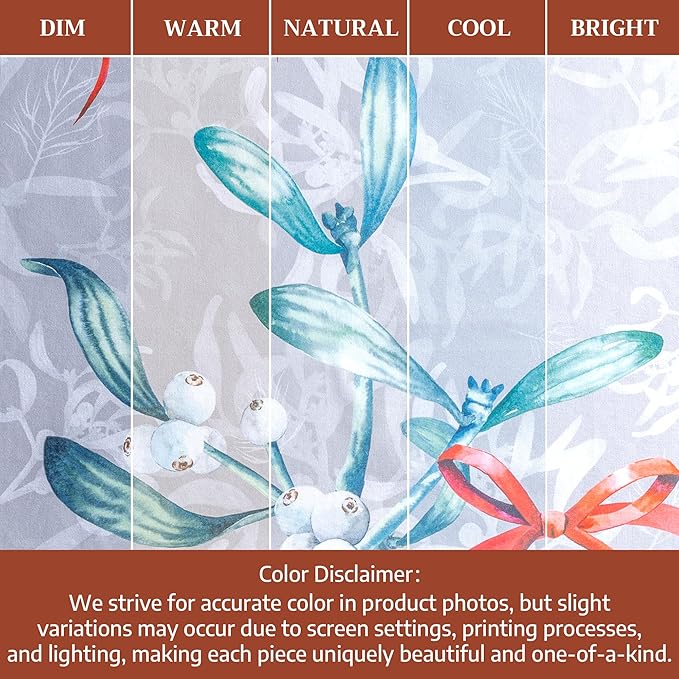Maison d' Hermine Kitchen Towels Set of 3 100% Cotton 20" x 27.5" Reusable Cloth Tea Dish Towels Absorbent with Hanging Loop for Kitchen Dining Thanksgiving Christmas Decorations (Enora)