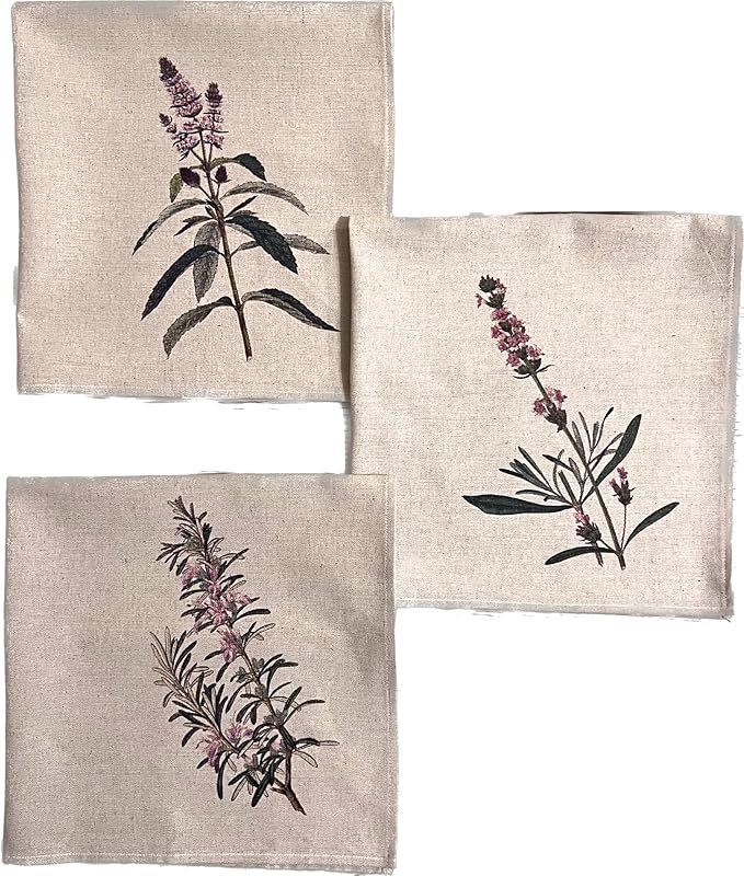 Grand Duchy - Fine Linen Kitchen Tea Towels - Set of 3 - Linen Cotton Blend - Soft, Useful, Beautiful for Kitchen, Dining, Cooking - 23'' x 17.5'' - Make A House A Home - Made in Europe (Lavender)