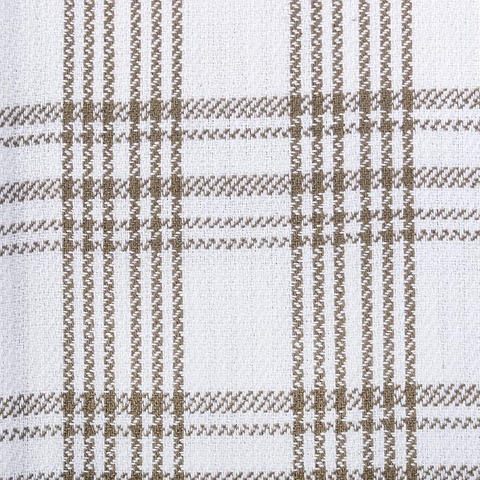 DII Assorted Woven, Kitchen Dishtowel Set, 18x28, Brown, 5 Piece