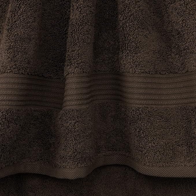 Cotton Paradise 4 Piece Turkish Bath Towels for Bathroom, 100% Cotton Extra Large Soft Plush Towels Bathroom Set, Brown