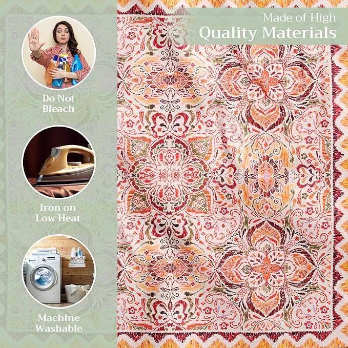 Maison d' Hermine Cloth Napkins Set of 4 100% Cotton for Thanksgiving Christmas Decorations Everyday Reusable Square Fall Napkins Cloth Washable Dinner Party (Damask, 20"x20")