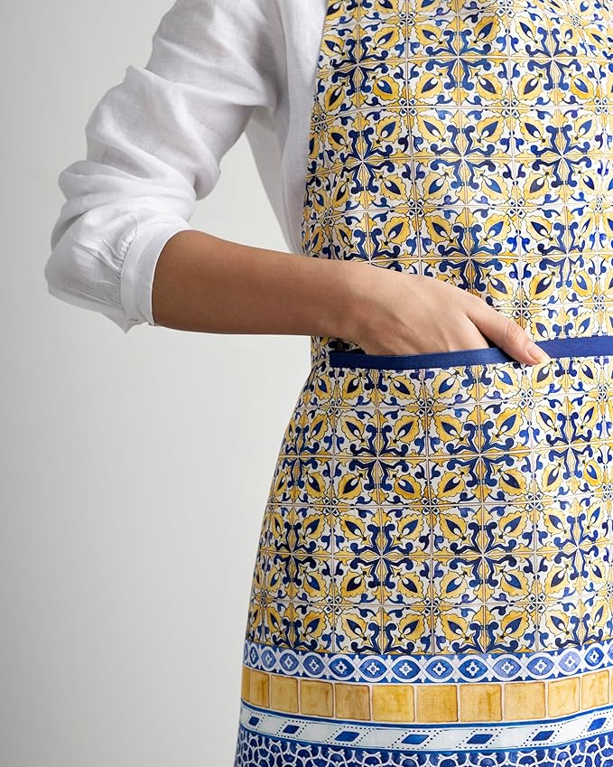 Maison d' Hermine 100% Cotton Apron for women with Pocket Kitchen Chef Apron for Men Cooking Mothers Day Gifts