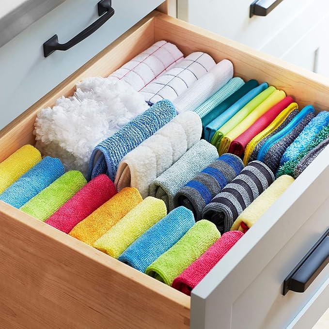 E-Cloth Glass & Polishing Cloths, Premium Microfiber Glass Cleaner, Great for Windows, Glass and Mirrors, Washable and Reusable, 100 Wash Guarantee, Assorted Colors, 1 Pack