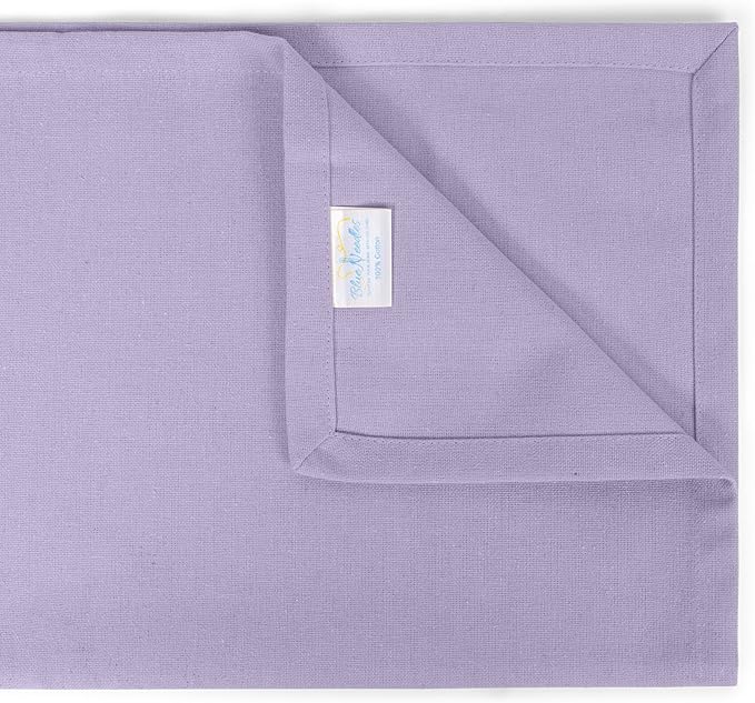 Blue Needles Solid Cloth Napkins Set of 12 Lavender 100% Cotton Dinner Napkins 18x18 inches - Spring Summer Easter - Soft, Reusable, Absorbent & Washable Linen, Ideal for Events Parties & Everyday Use