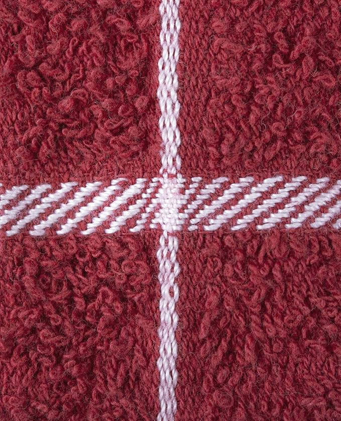Ritz Terry Check Dish Cloth Set: Highly Absorbent & Super Soft - 100% Cotton, Durable Kitchen Cleaning Cloths for Wiping Tables and Counters, 6-Pack, Paprika