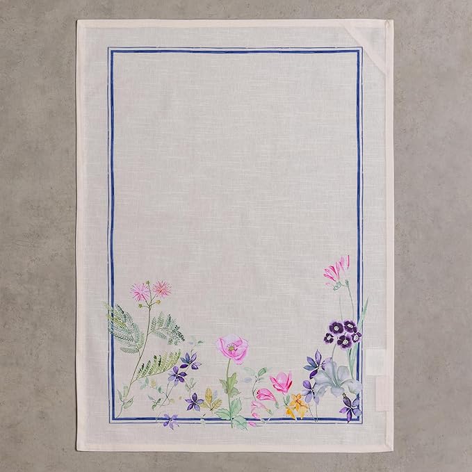 Maison d' Hermine Kitchen Towels Set of 3 100% Cotton 27.50" x 20" Reusable Cloth Tea Dish Towels Absorbent with Hanging Loop for Kitchen Gifts for Mothers Day Spring/Summer (Faience)